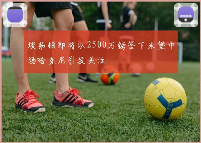 埃弗顿即将以2500万镑签下米堡中场哈克尼引发关注